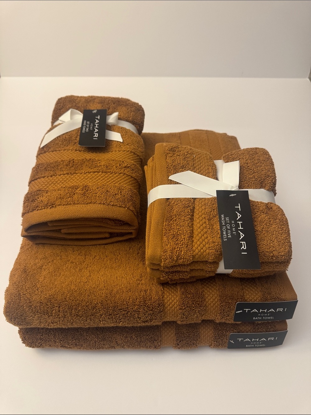 8pc TAHARI HOME 100% Cotton(EOD) Bath Towel Set - TCOPPER26